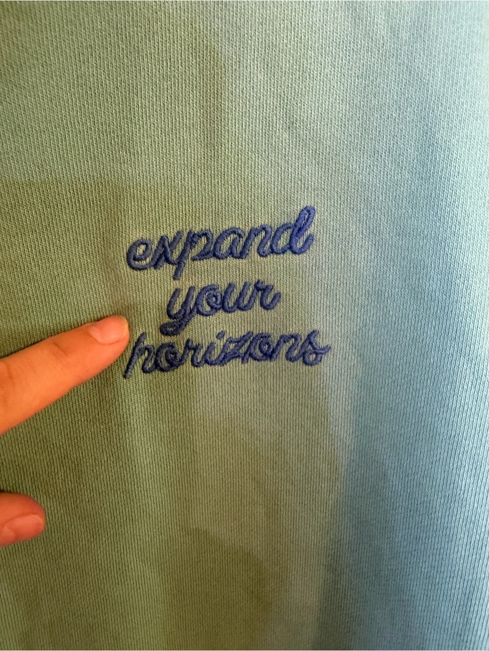 Billabong x Wrangler Mint Green Crewneck with Blue Script - Picture 3 of 8
